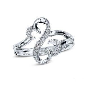 Open Hearts by Jane Seymour™ Diamond Accent Ring in Sterling Silver